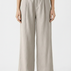 Women Wide Leg Linen Trousers