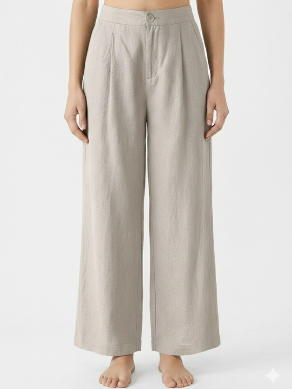Women Wide Leg Linen Trousers