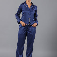 Range Forever Women Satin Solid Night Suit