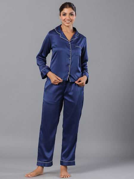 Range Forever Women Satin Solid Night Suit