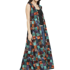 Indibelle Rayon Multicolour Printed Shrug