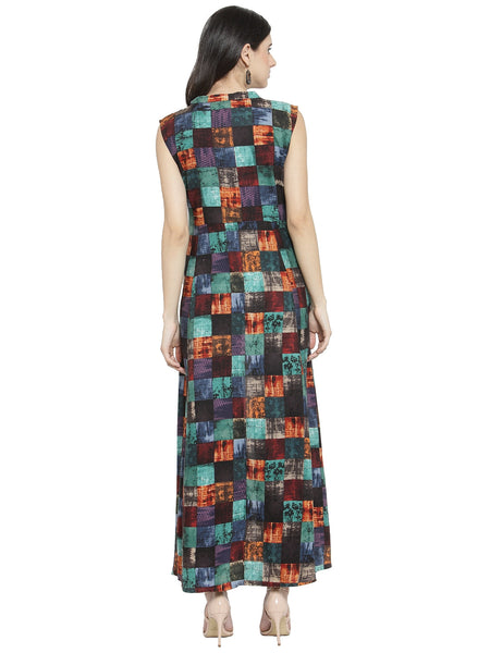 Indibelle Rayon Multicolour Printed Shrug