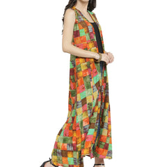 Indibelle Rayon Multicolour Printed Shrug