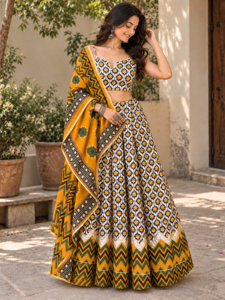 Mustard Muse Lehenga Set