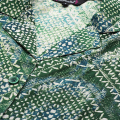 Indibelle Green Rayon Abstract Print Shrug