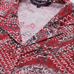 Indibelle Maroon Rayon Abstract Print Shrug