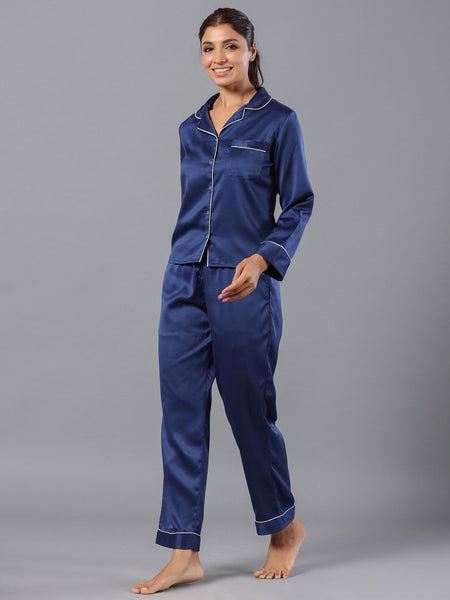 Range Forever Women Satin Solid Night Suit