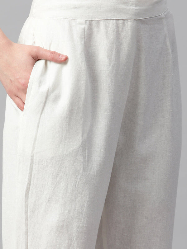 Indibelle Cotton Lurex Maroon Ikat Print A-Line Kurta set