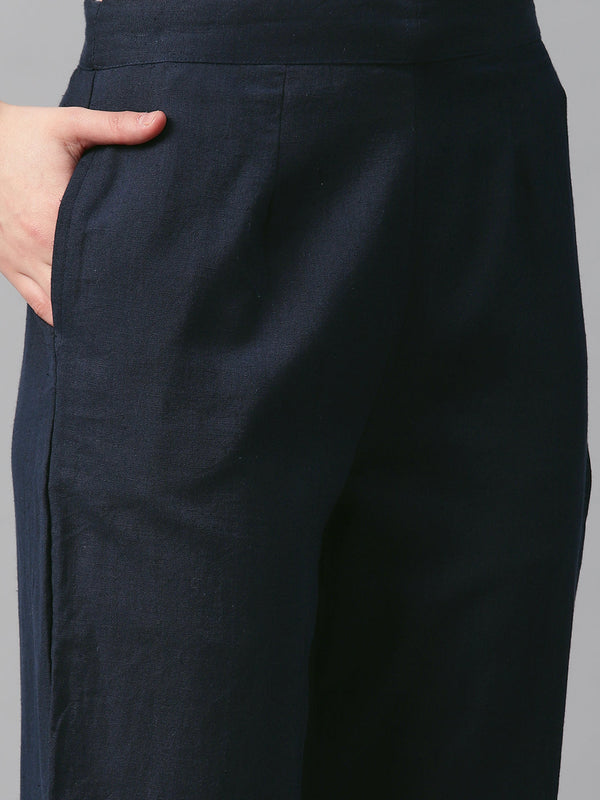 Indibelle Cotton Lurex White Ikat Print Kurta set