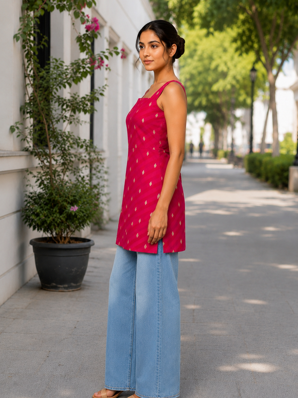 Indibelle Chatpati Silk Short Kurti