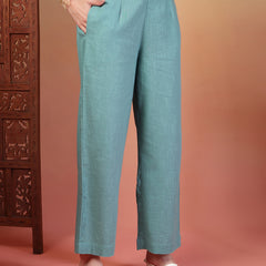 Indibelle Cotton Slub Solid Embrodiary Co-ord Set
