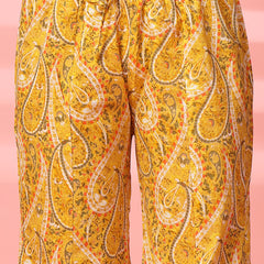 Indibelle Cotton Paisley Print Co-ord Set (Yellow)