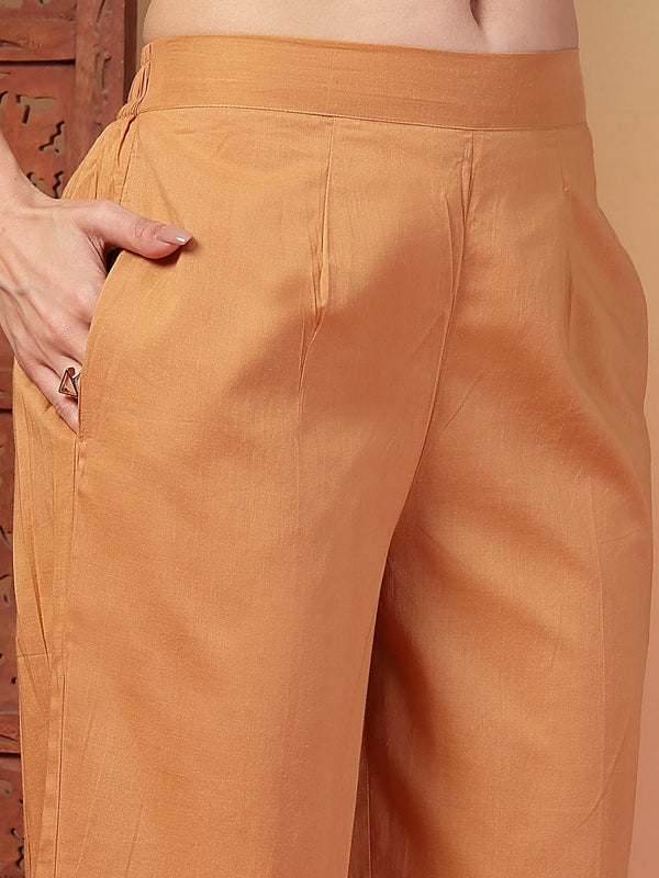 Indibelle Cotton Schiffli Solid Co-ord Set