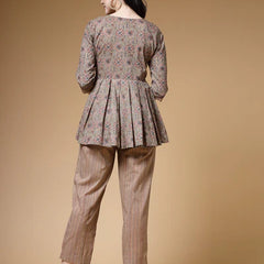 Indibelle Cotton Floral Print  Co-ord Set