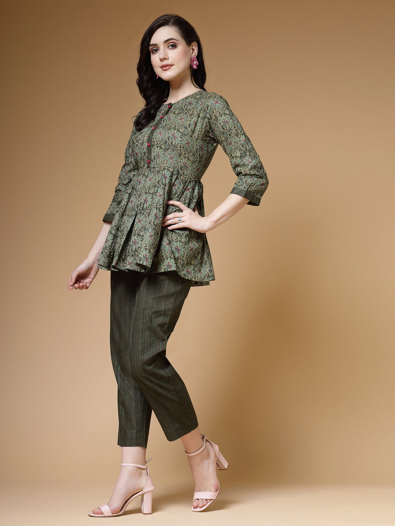 Indibelle Cotton Floral Print  Co-ord Set