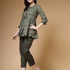 Indibelle Cotton Floral Print  Co-ord Set