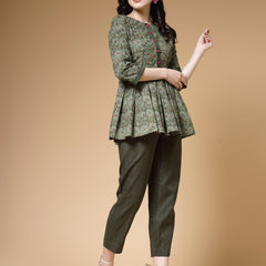 Indibelle Cotton Floral Print  Co-ord Set