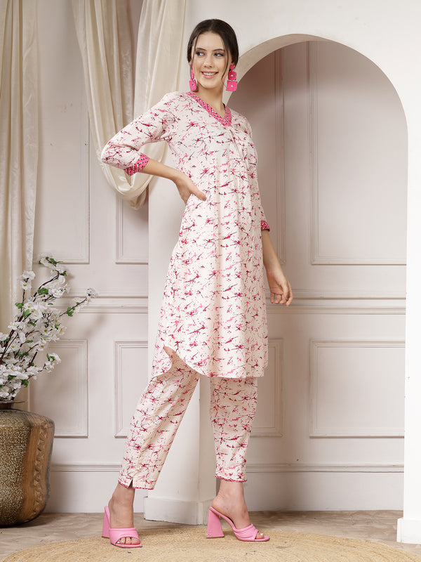 Indibelle Cotton Abstract Print Co-ord Set