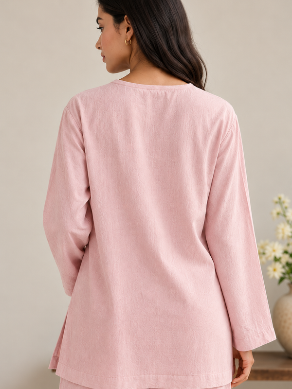 Indibelle Wrinkle Rayon Relaxed-Fit Co-ord Set