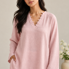 Indibelle Wrinkle Rayon Relaxed-Fit Co-ord Set