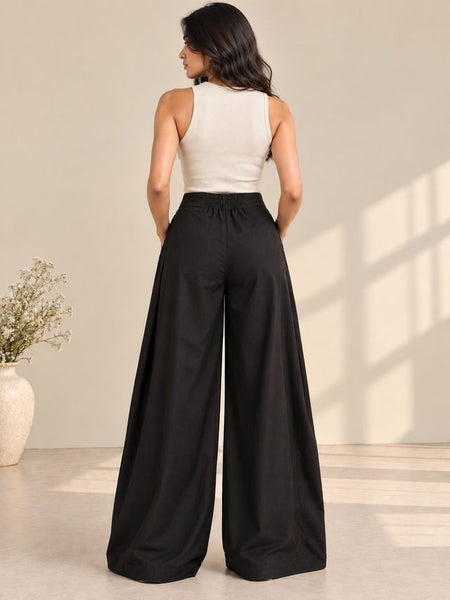 Indibelle Overlap Wide-Leg Trousers