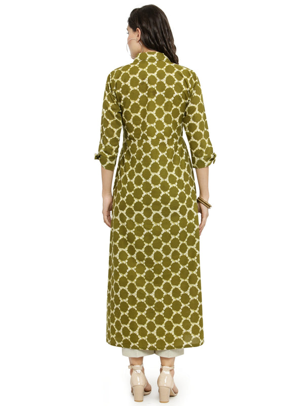 Indibelle Cotton Printed Long Cape (Blue)