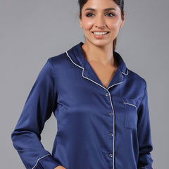 Range Forever Women Satin Solid Night Suit