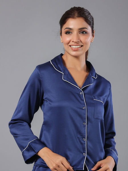 Range Forever Women Satin Solid Night Suit