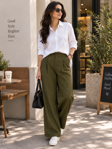 Indibelle Women’s Urban Chic Shirt & Trouser Co-Ord Set