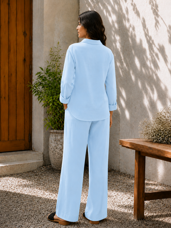 Indibelle Premium Double Gauze Cotton Relaxed-Fit Co-ord Set