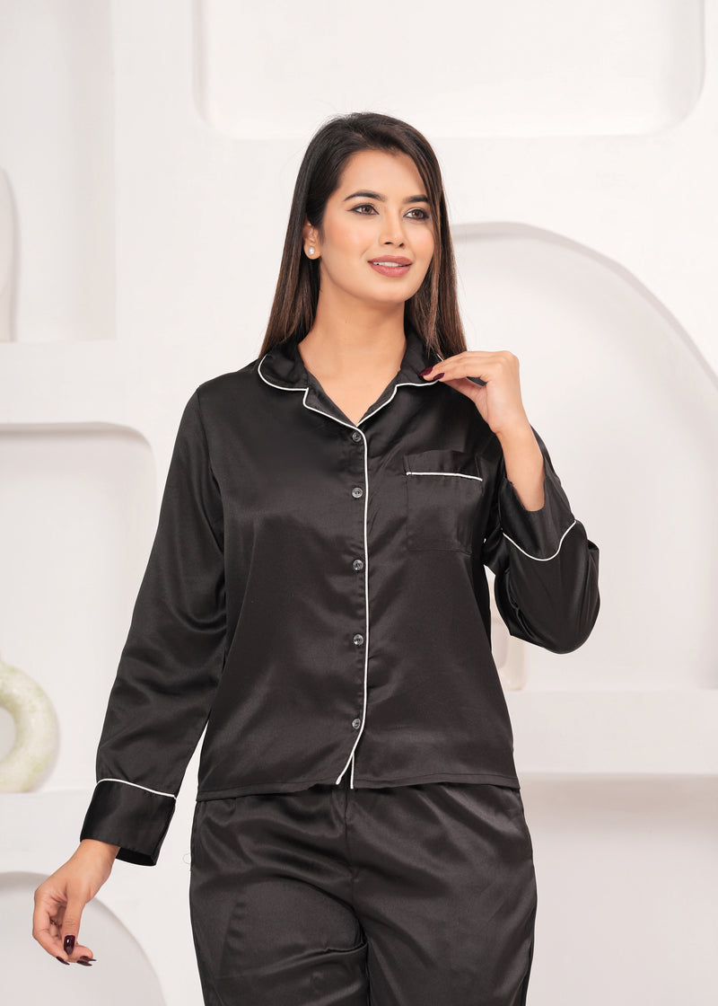 Range Forever Women Satin Solid Night Suit