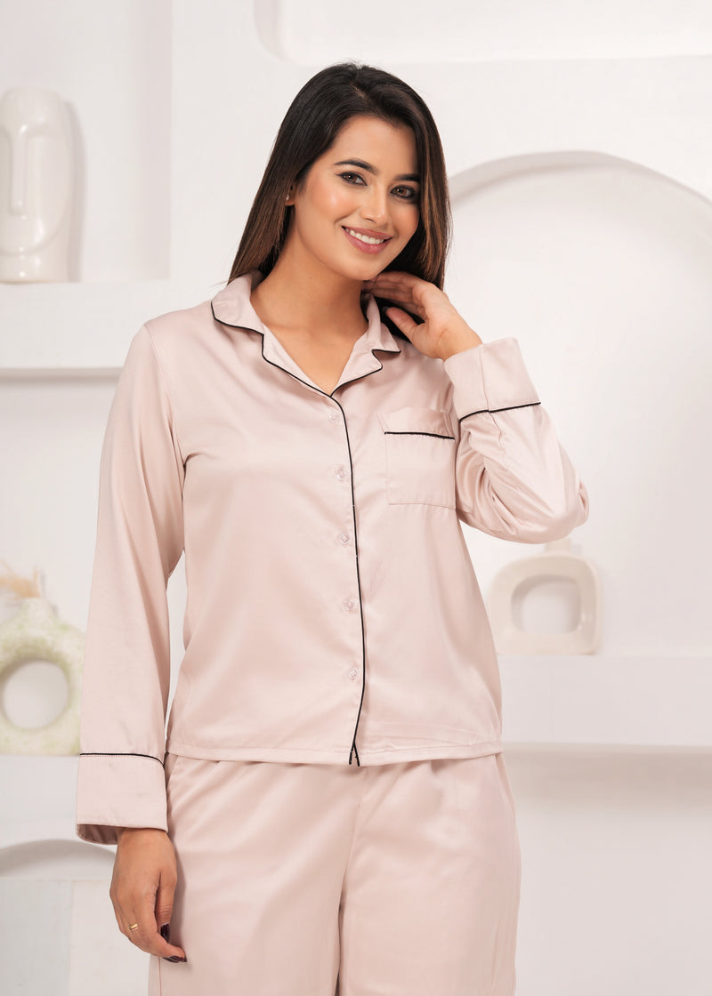 Range Forever Women Satin Solid Night Suit