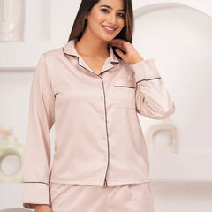 Range Forever Women Satin Solid Night Suit