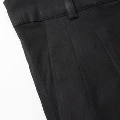 Indibelle Viscose Lycra Premium Straight Fit Trousers (Black)
