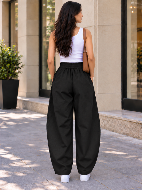 Indibelle Linen Blend Barrel Trouser