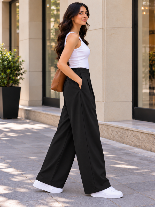 Indibelle Linen Blend Barrel Trouser