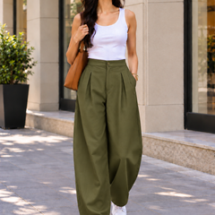 Indibelle Linen Blend Barrel Trouser
