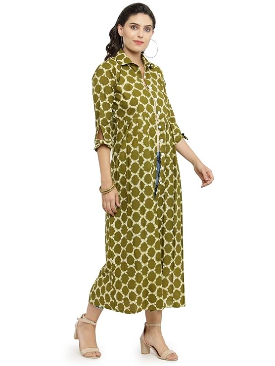 Indibelle Cotton Printed Long Cape (Blue)