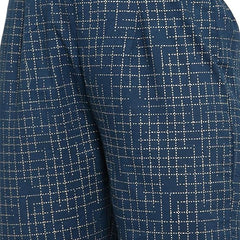 Indibelle Cotton Flared Sharara Pants (Blue)