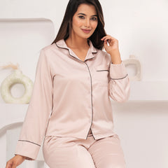 Range Forever Women Satin Solid Night Suit
