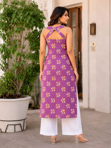 Indibelle Women’s Floral Printed Cotton Kurti