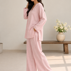 Indibelle Wrinkle Rayon Relaxed-Fit Co-ord Set