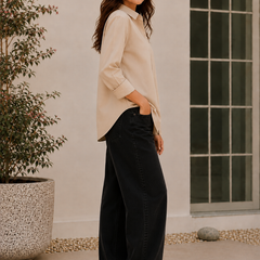 Indibelle Premium Linen Blend Coffee Brown Shirt