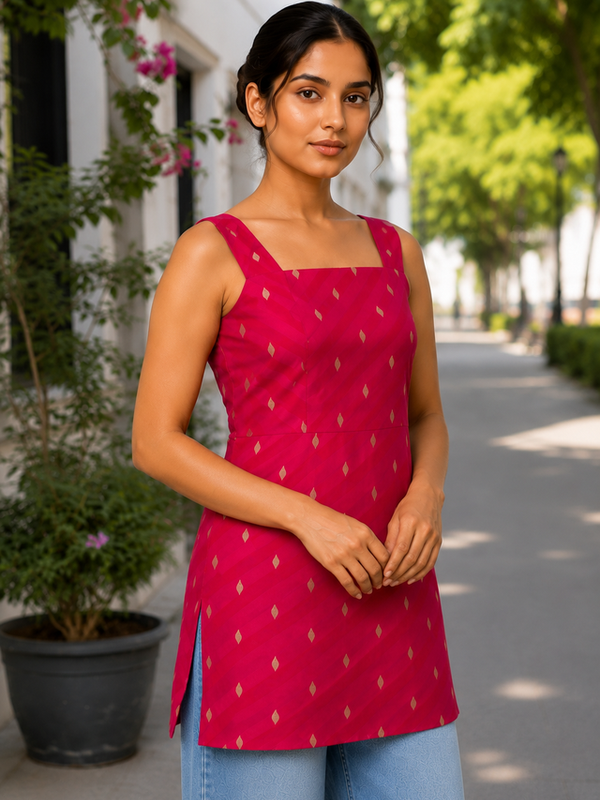 Indibelle Chatpati Silk Short Kurti