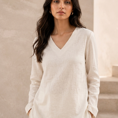 Indibelle Premium Women's Linen Blend Coord set