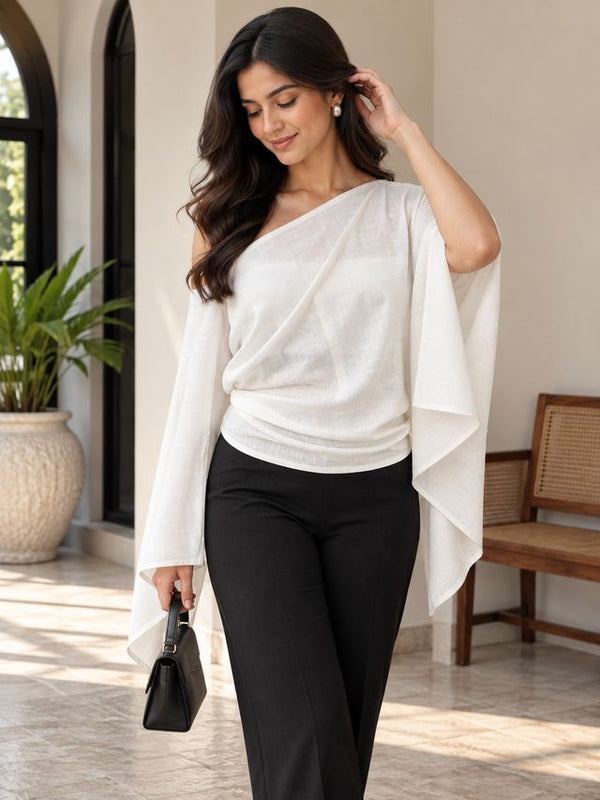 Indibelle Premium linen blend Cape Top