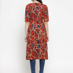 Indibelle Rayon Multi Abstract Print Shrug Cap