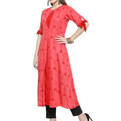 Indibelle gajari colour rayon A-line kurta 