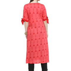 Indibelle gajari colour rayon A-line kurta 