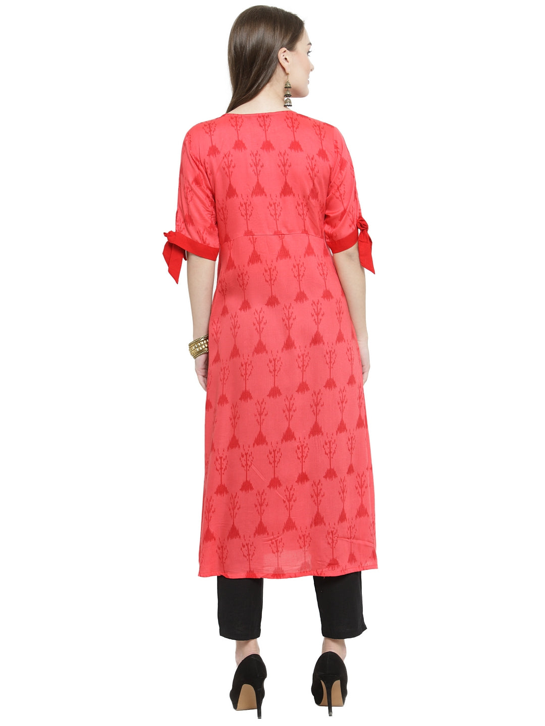 Indibelle gajari colour rayon A-line kurta 